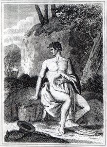 Mungo Park في إفريقيا ، رسم توضيحي من "رحلات في المناطق الداخلية لأفريقيا: تم إجراؤها في السنوات 1795 و 1796 و 1797" ، نُشر في عام 1816 (طباعة) بواسطة مدرسة اللغة الإنجليزية