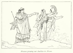 Musaeus يشير إلى Anchises إلى Aeneas (litho) بواسطة مدرسة اللغة الإنجليزية