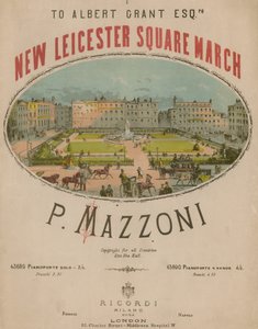 النتيجة الموسيقية لـ New Leicester Square March بواسطة P Mazzoni بواسطة مدرسة اللغة الإنجليزية