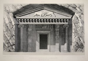 ميرا - قبر مقطوع في الصخرة ، من الأطلال الرئيسية لآسيا الصغرى ، حانة. 1863 (ليثو) بواسطة مدرسة اللغة الإنجليزية