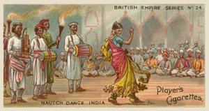 رقصة Nautch ، الهند (chromolitho) بواسطة مدرسة اللغة الإنجليزية