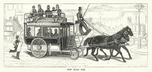 سيارة الطريق الجديدة في لندن (نقش) بواسطة مدرسة اللغة الإنجليزية