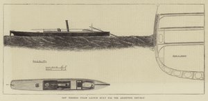 إطلاق Torpedo Steam الجديد المصمم لجمهورية الأرجنتين (نقش) بواسطة مدرسة اللغة الإنجليزية