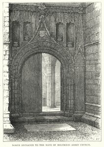 North Entrance to the Nave of Holyrood Abbey Church (engraving) بواسطة مدرسة اللغة الإنجليزية
