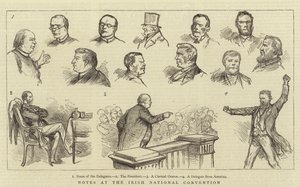 Notes at the Irish National Convention (engraving) بواسطة مدرسة اللغة الإنجليزية