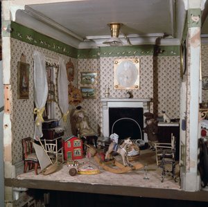 حضانة مع ألعاب من Miss Miles House ، 1890 (وسائط مختلطة)
