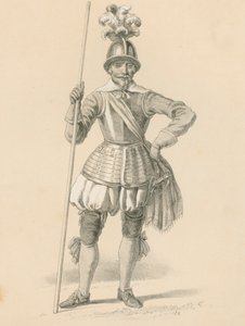 ضابط Pikemen ، 1650 بواسطة مدرسة اللغة الإنجليزية