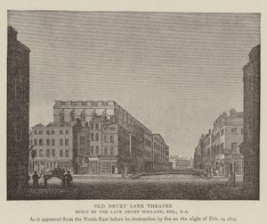 Old Drury Lane Theatre (engraving) بواسطة مدرسة اللغة الإنجليزية