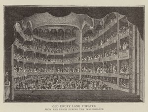 Old Drury Lane Theatre (engraving) بواسطة مدرسة اللغة الإنجليزية