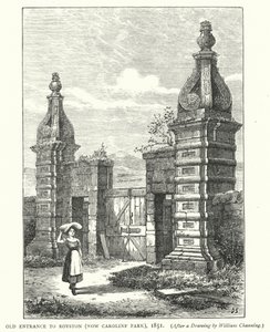المدخل القديم إلى Royston ، الآن Caroline Park بواسطة مدرسة اللغة الإنجليزية
