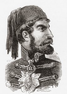 عمر باشا لاتاس، من تاريخ العالم المصور لورد ولوك المصور للعالم، طُبع عام 1882 بواسطة مدرسة اللغة الإنجليزية