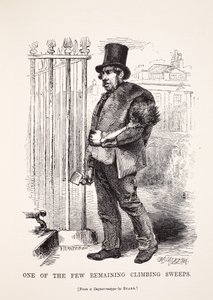 واحدة من المداخن القليلة المتبقية في المداخن ، من daguerreotype بقلم ريتشارد بيرد ، التوضيح من London Labour و London Poor بواسطة Henry Mayhew ، حانة. 1862 بواسطة مدرسة اللغة الإنجليزية