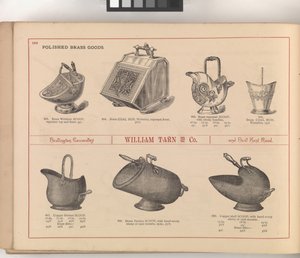 صفحة من الكتالوج المصور لشركة William Tarn and Co.: مع أسعار الأثاث والمفروشات وما إلى ذلك ، حوالي 1890-1900 (لون ليثو) بواسطة مدرسة اللغة الإنجليزية