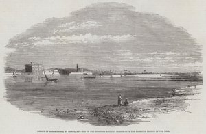 Palace of Abbas Pacha, at Benha, and Site of Intended Railway Bridge over the Damietta Branch of the Nile (engraving) بواسطة مدرسة اللغة الإنجليزية