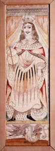 لوحة مطرزة بصورة تشارلز الثاني (1630-1685) ق.م 1660 (حرير على ساتان) بواسطة مدرسة اللغة الإنجليزية