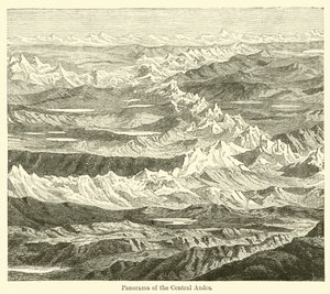 Panorama of the Central Andes (engraving) بواسطة مدرسة اللغة الإنجليزية