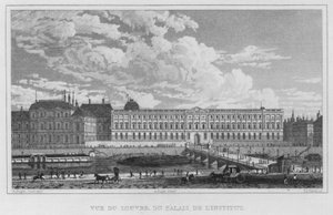 باريس ، منظر لمتحف اللوفر ، من Palais De L