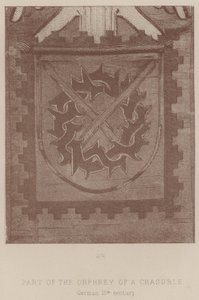 جزء من Orphrey of a Chasuble الألمانية بواسطة مدرسة اللغة الإنجليزية