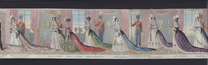 جزء من بانوراما زواج الملكة فيكتوريا حوالي عام 1840 (مائي ملون يدويًا) بواسطة مدرسة اللغة الإنجليزية