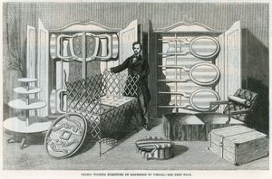 أثاث قابل للطي براءات الاختراع من Mannstein of Vienna بواسطة مدرسة اللغة الإنجليزية