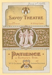 الصبر أو Bunthornes Bride من WS Gilbert و Arthur Sullivan بواسطة مدرسة اللغة الإنجليزية