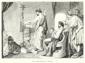 Paul and Barnabas at Antioch (engraving) بواسطة مدرسة اللغة الإنجليزية
