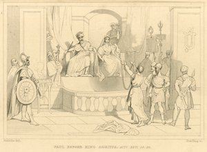 Paul before King Agrippa, Acts XXVI, 28, 29 (engraving) بواسطة مدرسة اللغة الإنجليزية