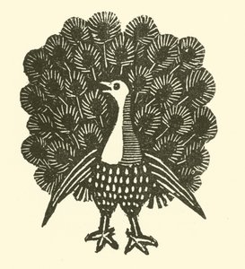 Peacock (woodcut) بواسطة مدرسة اللغة الإنجليزية