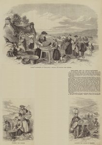 Penclawdd و Cockle-Gatherers (نقش) بواسطة مدرسة اللغة الإنجليزية