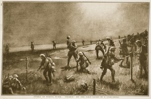 مخاطر عمل الأسلاك: مجمدة بسبب الوهج البارد لقشرة نجمية ، 1914-1919 بواسطة مدرسة اللغة الإنجليزية