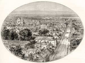 بيرث ، أستراليا الغربية ، c.1880 ، من "الصور الأسترالية" بقلم هوارد ويلوبي ، نشرتها جمعية المسالك الدينية ، لندن ، 1886 بواسطة مدرسة اللغة الإنجليزية