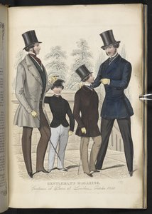 اللوحة 28 ، من مجلة جنتلمان للأزياء والأزياء الفاخرة وفوج الجيش ، أكتوبر 1850 (لون ليثو) بواسطة مدرسة اللغة الإنجليزية