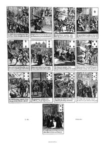 أوراق اللعب التي تصور اتهام هنري ساتشيفيريل (1674-1724) في عام 1710 ، بدلة الماس بواسطة مدرسة اللغة الإنجليزية