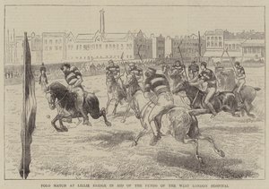 Polo Match at Lillie Bridge in Aid of the Funds of the West London Hospital (engraving) بواسطة مدرسة اللغة الإنجليزية