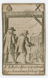 بطاقة لعب مؤامرة بوبيش بلوت (نقش) بواسطة مدرسة اللغة الإنجليزية