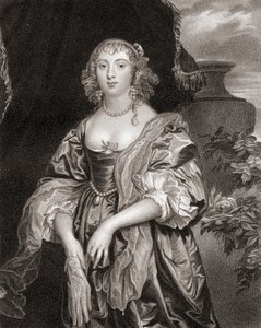 صورة لآن كاري ، كونتيسة بيدفورد (1620-84) ، من لودجيز بريتيش بورتريتس ، 1823 بواسطة مدرسة اللغة الإنجليزية