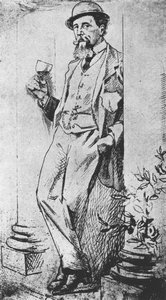 صورة لتشارلز ديكنز (1812-1870) ، من الشرب مع ديكنز كتبها سيدريك تشارلز ديكنز بواسطة مدرسة اللغة الإنجليزية