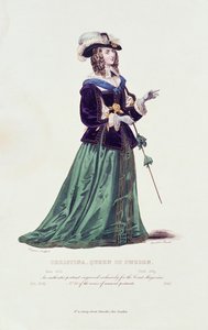 صورة لكريستينا ملكة السويد (1626-1689) بواسطة مدرسة اللغة الإنجليزية