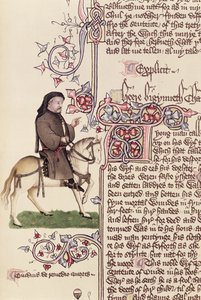 صورة لجيوفري تشوسر (c.1342-1400) فاكس من حكايات كانتربري بقلم جيفري تشوسر (c.1342-1400) بواسطة مدرسة اللغة الإنجليزية