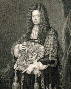 صورة جون سومرز (1651-1716) ، بارون إيفشام ، من "لوحات لودج البريطانية" بواسطة مدرسة اللغة الإنجليزية