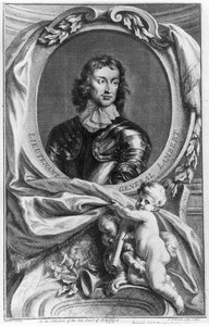 صورة اللفتنانت جنرال جون لامبرت (1619-83) منقوشة بواسطة جاكوبس هوبراكن (1698-1780) بواسطة مدرسة اللغة الإنجليزية