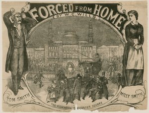 ملصق عن Forced from Home by WC Wills، the Alhambra، Leicester Square، London