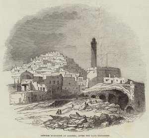 Powder Magazine at Algiers, after the Late Explosion (engraving) بواسطة مدرسة اللغة الإنجليزية