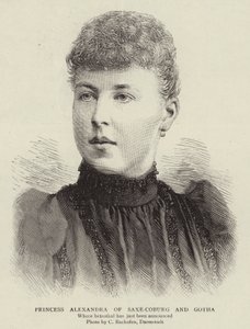 Princess Alexandra of Saxe-Coburg and Gotha (engraving) بواسطة مدرسة اللغة الإنجليزية