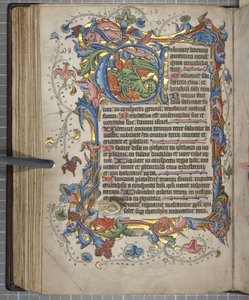 Psalter with Sarum use calendar, Fol 72 verso, c.1425-75 (ink, paint & gold on vellum) بواسطة مدرسة اللغة الإنجليزية