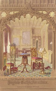 Pugins Gothic Furniture ، بقلم أوغسطس تشارلز بوجين (1762-1832) ، نشره R. Ackermann ، 1827 بواسطة مدرسة اللغة الإنجليزية