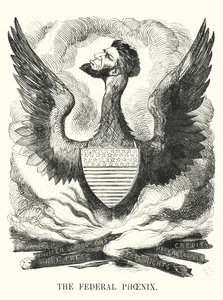 كارتون لكمة: The Federal Phoenix - إعادة انتخاب أبراهام لنكولن في الانتخابات الرئاسية الأمريكية عام 1864 (نقش) بواسطة مدرسة اللغة الإنجليزية