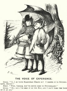 Punch cartoon: The Voice of Experience (engraving) بواسطة مدرسة اللغة الإنجليزية