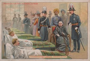 الملكة فيكتوريا تزور الجنود البريطانيين المصابين في مستشفى نتلي ، هامبشاير ، 1898 بواسطة مدرسة اللغة الإنجليزية