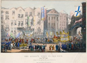 الزيارة الأولى للملكة فيكتورياس إلى مدينة لندن ، 9 نوفمبر 1837 بواسطة مدرسة اللغة الإنجليزية